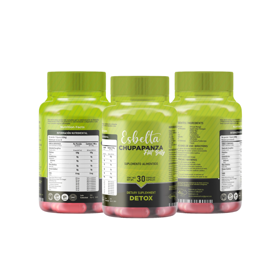 3 Pack Esbelta Flat Belly Detox