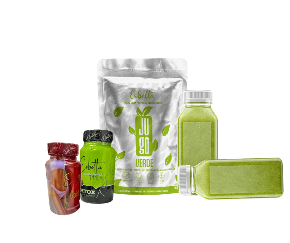 Pack Jugo Verde + Esbelta Flat Belly + Gold Max